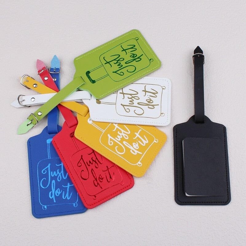 2 étiquettes Bagage En Silicone Souple Motif Pizza Et Frites - Imperméables, Avec Cartes D'information - Pour Valise, Sac à Dos, Voyage